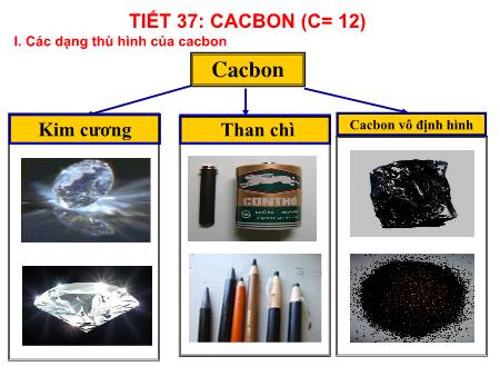 Bài giảng Khoa học tự nhiên Lớp 9 Sách Kết nối tri thức - Tiết 37: Cacbon - Trường THCS Tân Thành