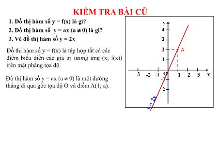 Bài giảng Toán Lớp 9 - Tiết 23: Hàm số bậc nhất